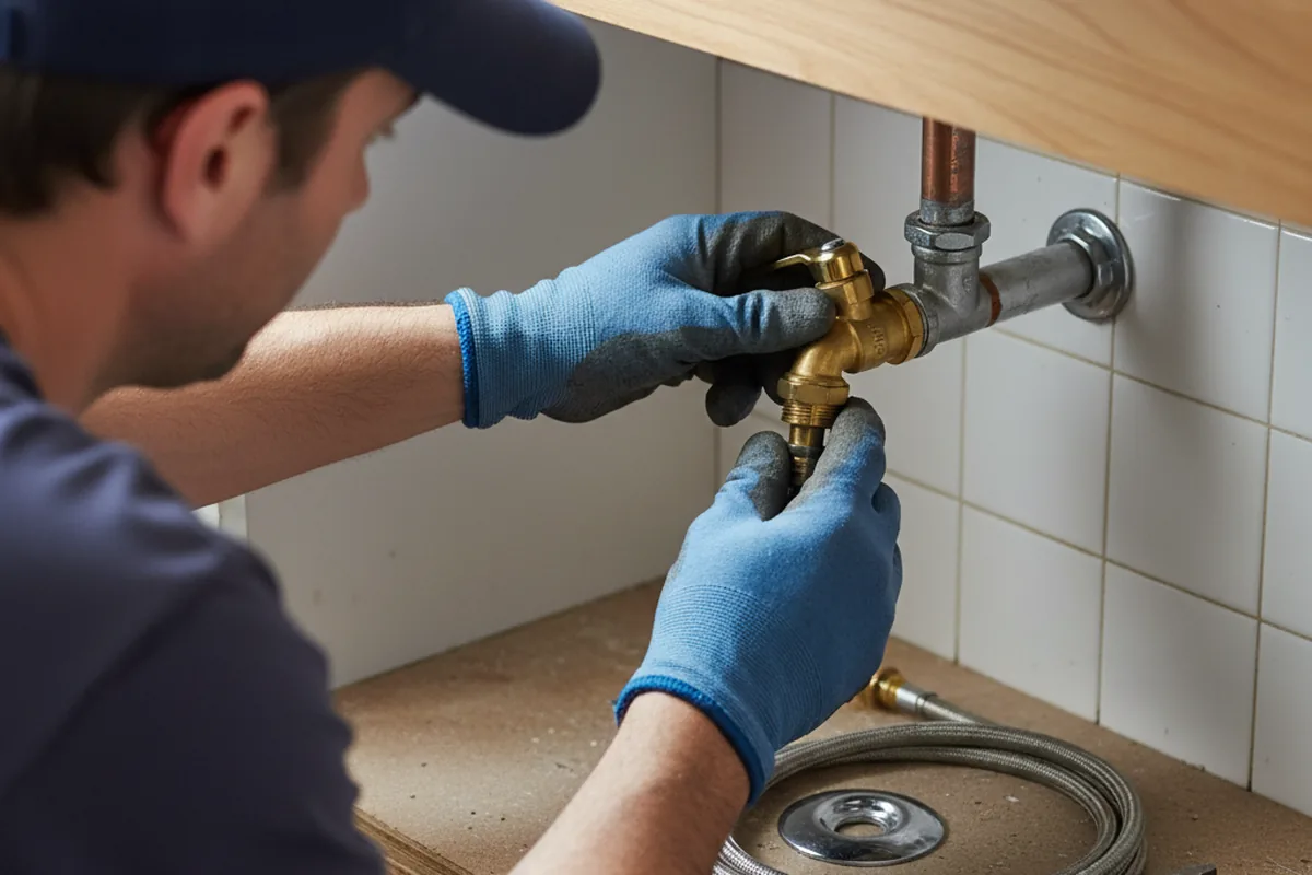 Shutoff valve and fitting work during Emergency Plumbing in Winters